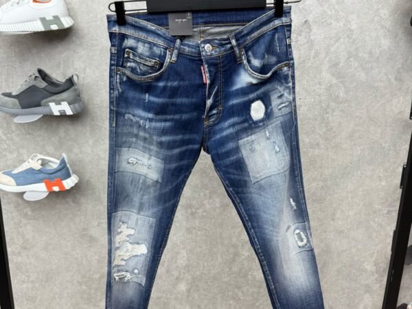 Dsquared2 Ripped Square Jeans Dark Blue