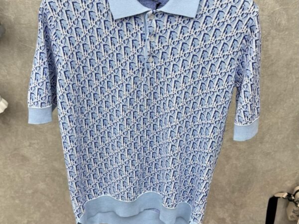 Dior Oblique Polo Blauw