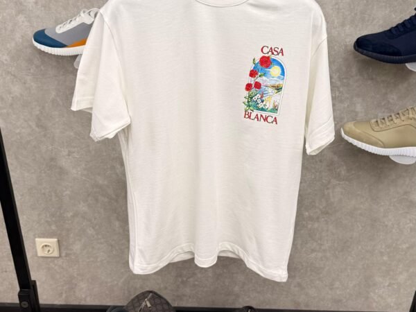 Casablanca White T-Shirt Rose