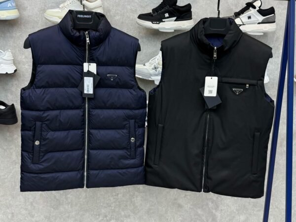 Prada Dubbelzijdige Bodywarmer Donkerblauw