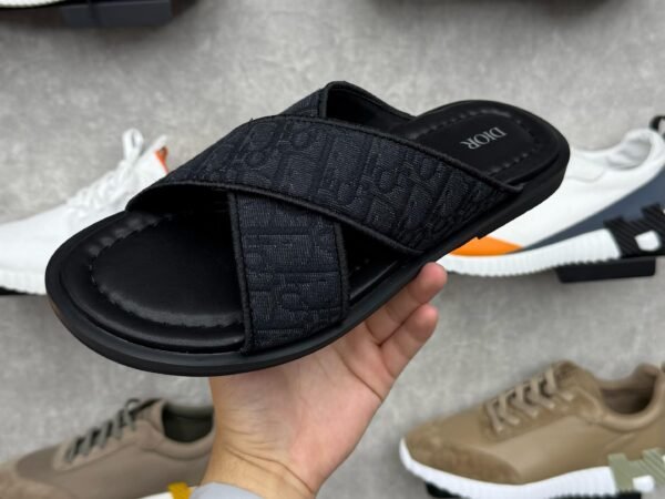 Christian Dior Cross Slide Oblique Black
