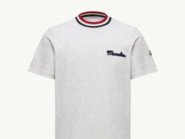 Moncler Embroidered T-shirt Grey