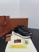 loro piana walker black leather
