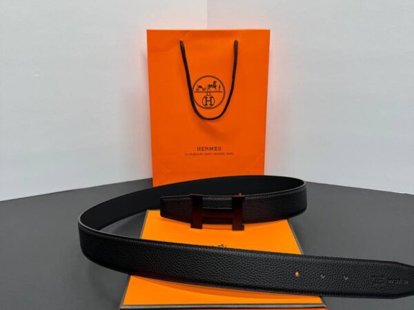 hermes riem black logo