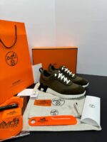 hermes bouncing green suede