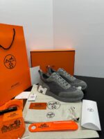hermes bouncing grey seude