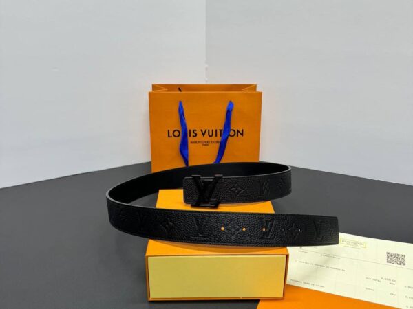 louis vuitton riem black leather