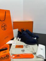hermes bouncing navy suede