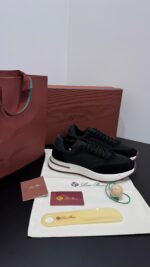 loro piana suede black white bottom