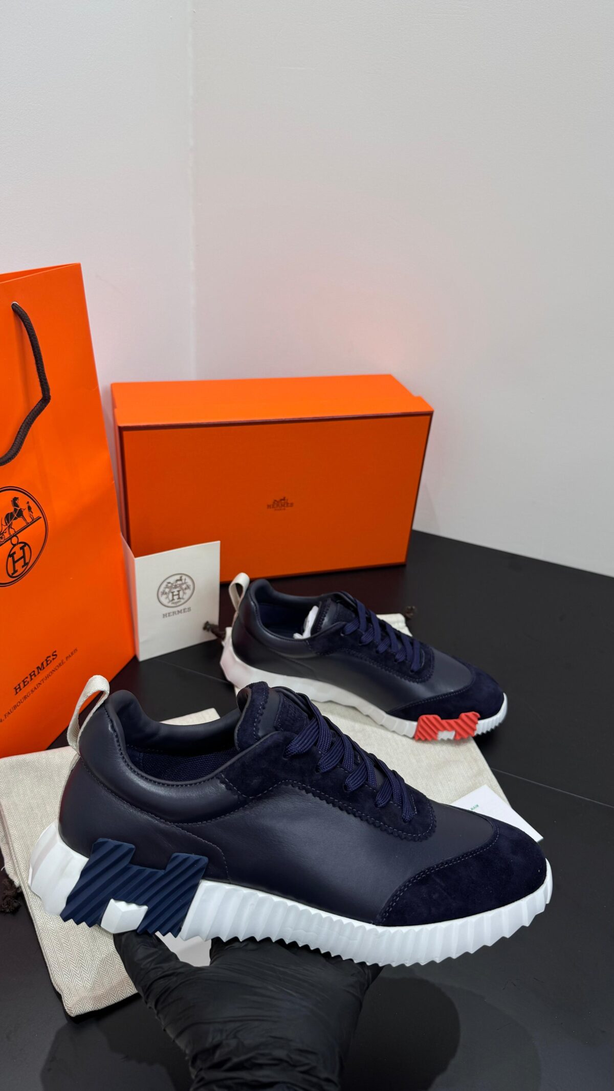 hermes bouncing navy suede leather - Afbeelding 2