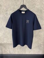 Hermes Cotton T-Shirt Navy Blue