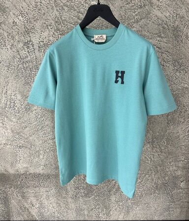 Hermes Cotton T-Shirt Water Green