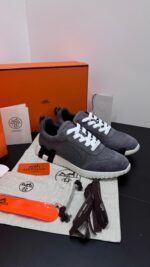 Hermes Bouncing Grey Black H