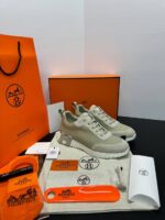 hermes sneakers beige Light