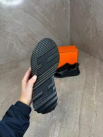 Hermes Bouncing Black on Black Leather Sneakers - Afbeelding 6