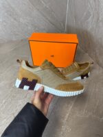 Hermes Bouncing Sneakers Brown, Purple Logo - Afbeelding 2