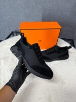Hermes Bouncing Black on Black Sneakers