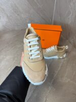 Hermes Bouncing Sneakers Beige Leather - Afbeelding 3