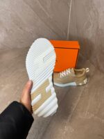 Hermes Bouncing Sneakers Beige Leather - Afbeelding 5