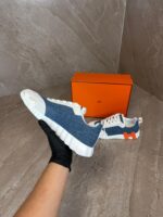 Hermes Bouncing Sneakers Blue White - Afbeelding 3