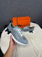 Hermes Bouncing Grey Leather / Suede