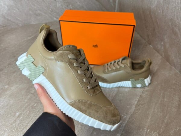 Hermes Bouncing Sneakers Brown Leather