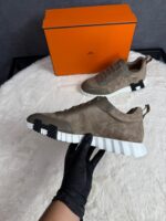 Hermes Bouncing Brown Suede Sneakers - Afbeelding 4