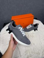 Hermes Bouncing Grey Suede Ribbels