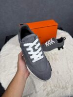 Hermes Bouncing Grey Suede Ribbels - Afbeelding 5