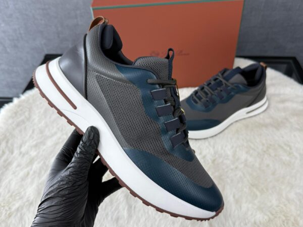Loro Piana Weekend Walk Sneakers Grey Blue Leather