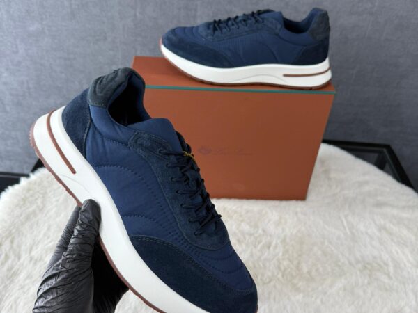 Loro Piana Weekend Walk Sneakers Blue Suede