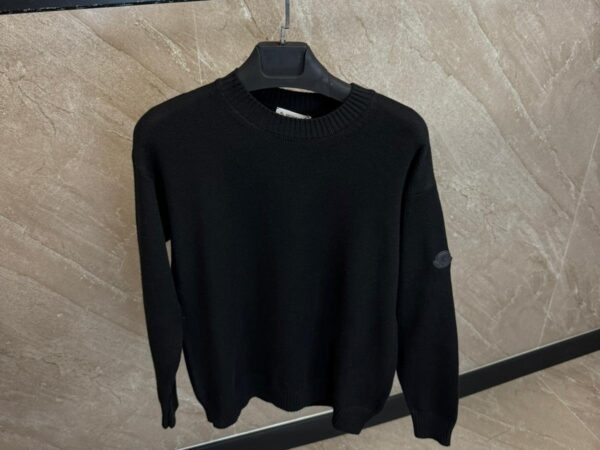 Moncler Gebreidde Sweater Black, Black Logo