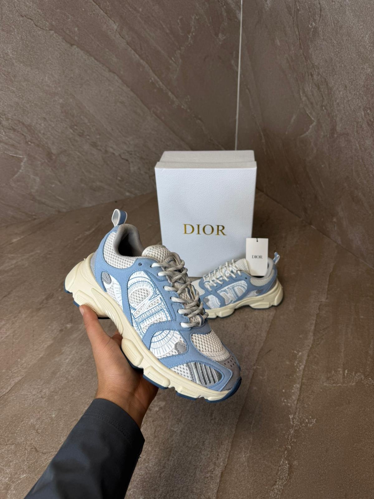 pattas1 (12) Christian Dior Chrono Sneakers, Blue - Afbeelding 1