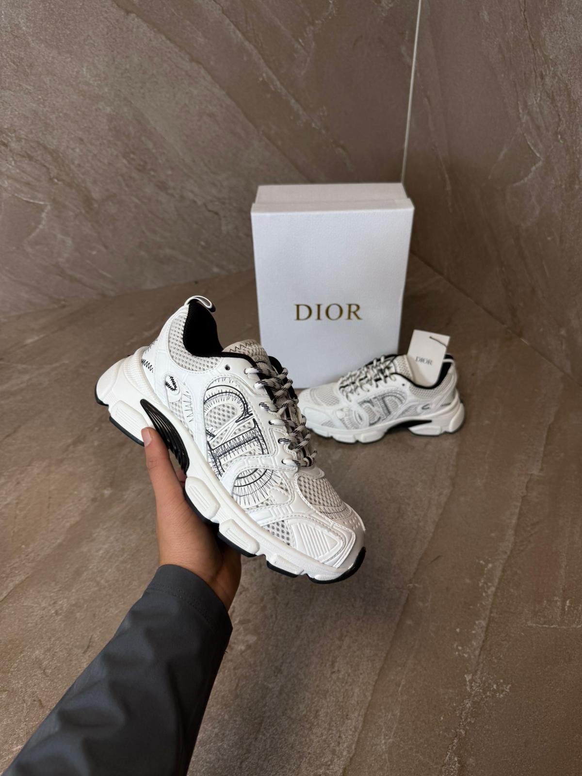 pattas1 (5) Christian Dior Chrono Sneakers, White - Afbeelding 1