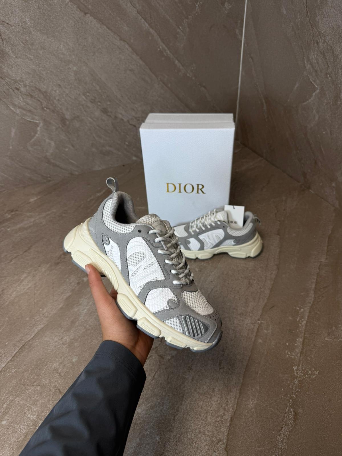 pattas1 (6) Christian Dior Chrono Sneakers, Grey - Afbeelding 1