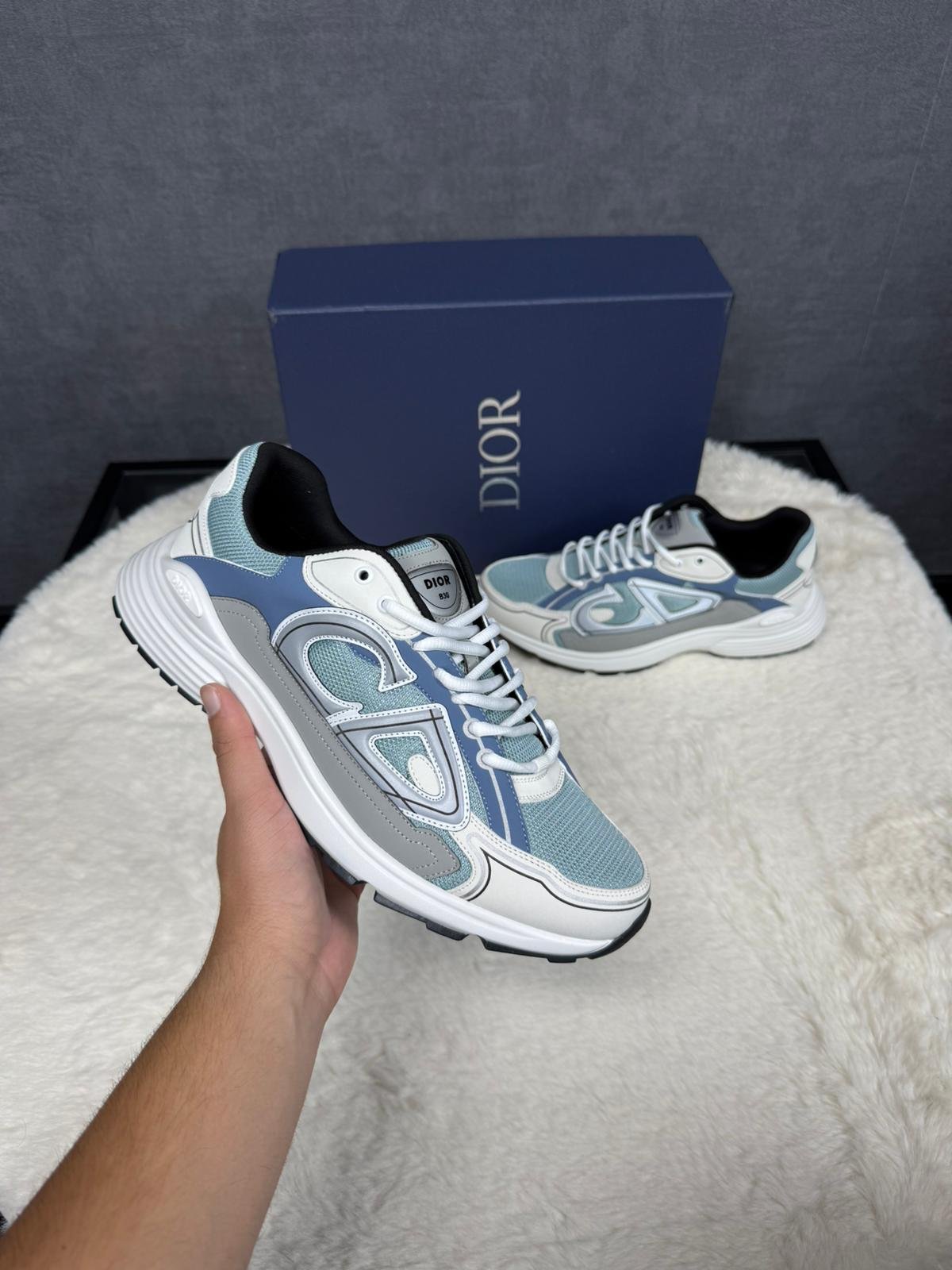 pattasz (14) Christian Dior B30 Light Blue Grey - Afbeelding 1