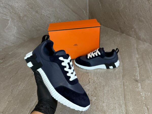 Hermes Bouncing Dark Blue, Black Logo