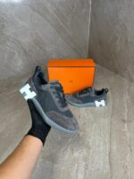 Hermes Bouncing Dark grey Suede