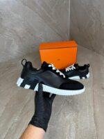 Hermes Bouncing Black White Leather - Afbeelding 2