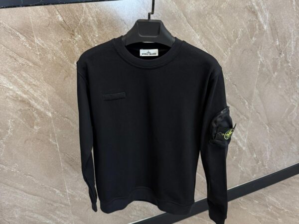 Stone Island Sweater Black Pocket