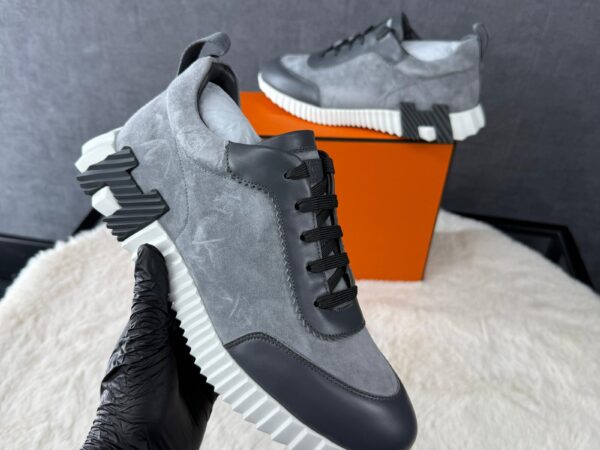 Hermes Bouncing Sneakers Grey Suede