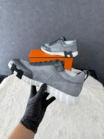 Hermes Bouncing Sneakers Grey Suede - Afbeelding 3