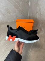 Hermes Bouncing Sneakers Black, Orange Logo - Afbeelding 2