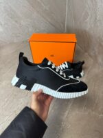 Hermes Bouncing Sneakers Black, White Stripes - Afbeelding 3