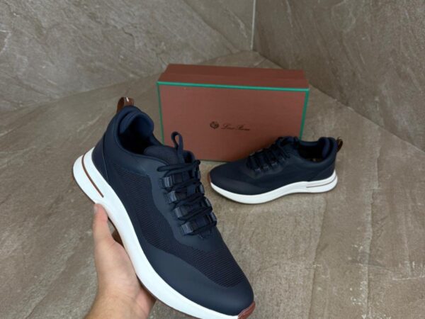 Loro Piana Weekend Walk Sneakers Blue Leather