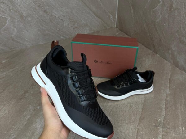 Loro Piana Weekend Walk Sneakers Black Leather