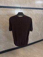 Loro Piana Cotton T-Shirt Dark Brown - Afbeelding 3