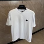 Moncler Black Logo Stripe T-Shirt White