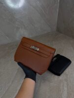 Hermes Kelly depeches 25 pouch Brown
