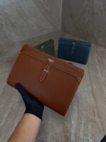 Hermes Clutch Buckle Bag Brown